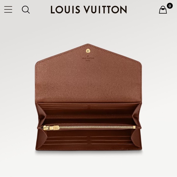NWT Louis Vuitton M60531 Sarah Wallet Monogram with Brown Interior - Picture 2 of 9
